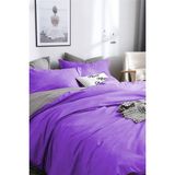 Alla Turca Çift Kişilik Ranforce Çift Taraflı Nevresim Takımı - Lastikli Çarşaflı - 160 x 200 cm - Gri