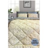 Alla Turca Lux Lastikli Çarşaflı 4 Yastık Kılıflı 6 Parça Çift Kişilik 195x215 cm Mor Gri Uyku Seti