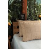 Alla Turca Ranforce Yan Yatış Yastık Kılıfı 40X120 Cm Sütlü Kahve