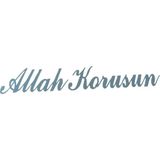Allah Korusun Yazılı Oto Sticker Gri 14X3CM - Renkli