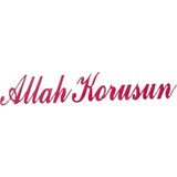 Allah Korusun Yazılı Oto Sticker Kırmızı 14X3CM - Renkli