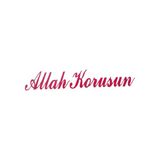 Allah Korusun Yazılı Oto Sticker Kırmızı 14X3cm