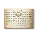 Allahın 99 İsmi Esma-ül Hüsna Tablosu 125 x 80