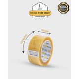 Allam 1 Adet Hotmelt Şeffaf Koli Bandı 50MM x 100MT Güçlü Yapışkan