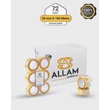 Allam 1 Koli (72 Adet) Hotmelt Şeffaf Koli Bandı 50MM x 100MT Güçlü Yapışkan