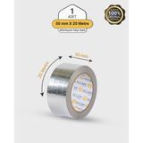 Allam Ambalaj 1 Adet Alüminyum Folyo Su Hava Yağ Kesici Izolasyon Bandı 50MM x 20 mt Isıya Dayanıklı Bant