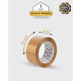 Allam Ambalaj 1 Adet Hotmelt Kahverengi Koli Bandı 50MM x 100MT Güçlü Yapışkan
