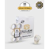 Allam Ambalaj 1 Koli (48 Adet) Maskeleme Bandı 48MM x 20MT Kağıt , Boya ve Dekorasyon Bandı