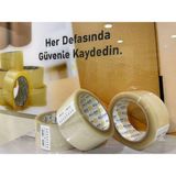 Allam Koli Bandı 100 Metre 6 Adet Güçlü Yapıştırıcı ( Koli ve Karton Malzeme Bantlamak Için Daha Uygun) - Açık Sarı - 100 mt - daha çok koli , karton bantlamak için uygundur