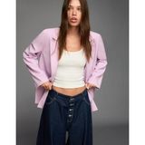 Allbucks Bershka, Oversize Sırtı Bağcıklı Blazer Ceket ABBRS3786 - Pembe