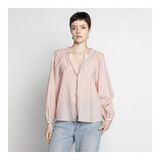 Allbucks Zara, Pembe Geniş Gömlek Bluz ABZRA9993