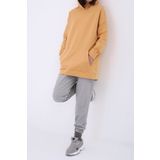 Allday BOB52074AL0 Açık Sarı Kanguru Cepli Kapüşonlu Sweat Tunik