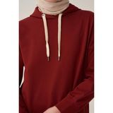 ALLDAY Bordo-Kapüşonlu Rahat Tunik - 36