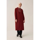 ALLDAY Bordo-Kapüşonlu Rahat Tunik - 44