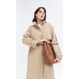 Allday Cepli Rügarlıklı Kadın Trençkot B87029A0 - Siyah - 38