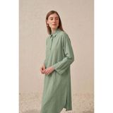 ALLDAY Mint-Düğme Detaylı Poplin Tunik
