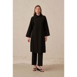 ALLDAY Siyah-Düğme Detaylı Poplin Tunik