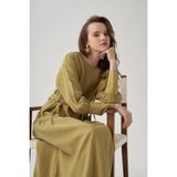 ALLDAY Soft Yeşil-Büzgü Detaylı Elbise - M - Açık Yeşil