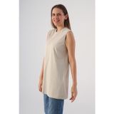ALLDAY Taş-%100 Pamuk Kolsuz T-Shirt Tunik