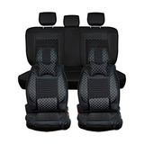 ALLDAYSM Aldysm Geely Emgrand Lüx Deri Oto Koltuk Kılıfı Ön Arka Takım (Elit) Siyah Beyaz - Siyah - Beyaz
