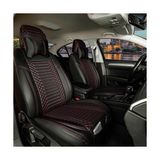 ALLDAYSM Aldysm Geely Emgrand Lüx Full Deri Oto Koltuk Kılıfı Ön Arka Takım (Giydirme Tip) Siyah Kırmızı - Siyah - Kırmızı