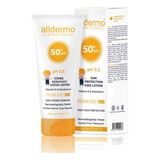 Alldermo Çocuk Güneş Losyonu SPF50 200 ml Tüm Cilt Tipleri İçin Nemlendirici ve Koruyucu