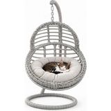 Alle Garden Kedi Salıncağı Yatağı – Kedi Hamak, Kedi Hamağı, Minderli Kedi Yatağı, Sallanan Kedi Yatağı - Gri