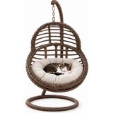 Alle Garden Kedi Salıncağı Yatağı – Kedi Hamak, Kedi Hamağı, Minderli Kedi Yatağı, Sallanan Kedi Yatağı - Koyu Kahverengi
