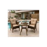 Alle Garden Mini Kahve Seti 2 KİŞİLİK 1+1 Masa SIK (kapalı)Örgü Rattan Balkon Takımı Masalı Bahçe Teras Veranda Oturma Grubu