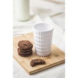 Allegra Beyaz Akrilik Bardak | 400 ml Su, Meşrubat ve Kahve Yanı Sunumlar Için | Cam Değildir | Kırılmaya Dayanıklı Tekli - 1 Adet