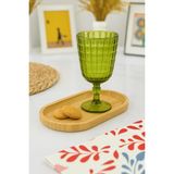 Allegra Koyu Yeşil Kadeh Bardak - 450 ml Tekli Akrilik Malzeme - Cam Değildir Kırılmaya Dayanıklı - Karışık İşleme - 100 ml