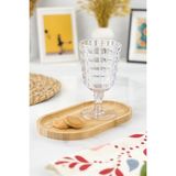 Allegra Şeffaf Kadeh Bardak - 450 ml Tekli Akrilik Malzeme - Cam Değildir Kırılmaya Dayanıklı - Karışık İşleme - 100 ml