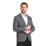 Allegri Erkek Siyah Desenli Slim Fit Mono Yaka Spor Blazer Ceket Siyah 50
