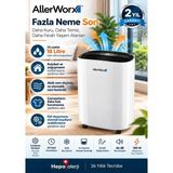 Allerworx 18 Litre Nem Alma Cihazı, Nem Alıcı ve Rutubet Önleyici, Akıllı Nem Kontrolü, 40-50 m² - Beyaz