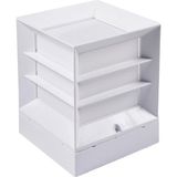 Alles 22.5 x 22.5 x 28 cm Beyaz Kasa Set Üstü Panjurlu Küp Bahçe Armatürü Dış Mekan Aplik