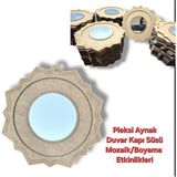Allfay Ahşap Malzemeden Boyama ve Mozaik Etkinliği Kapı Duvar Süsü Pleksi Ayna