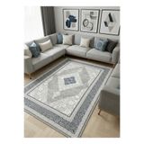 ALLGELSİN Büyük Beden Halı Örtüsü 9m² Ebat 250x350cm Veya 12m² 300x400cm Yıkanabilir Halı Kılıfı Çizgili Örtü