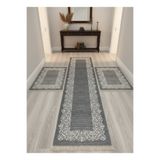 ALLGELSİN Yatak Odası Seti Yıkanabilir 3 'lü Yatak Odası Yolluk Takımı 2 Adet 80x150 1 Adet 80x300 Cm Halı Set