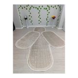 ALLGELSİN ZRH Yenİ Sezon Oval Yatak Odası Halısı Seti 3 'lü Yatak Odası Halı Takımı 2 Adet 80x150 1 Adet 80x300 Cm Halı Seti Oval Koridor Halısı