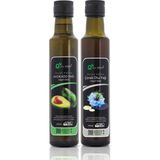 Allgreen Çörek Otu Yağı ve Avokado Yağı 2'li Paket | Saf, Doğal ve Katkısız Soğuk Sıkım - 500 ml