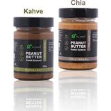Allgreen Fıstık Ezmesi 2'li Paket (Chia Tohumları | Kahve) | Koruyucu Içermez, Şekersiz, Doğal - 650 gr