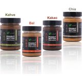 Allgreen Fıstık Ezmesi 4'lü Paketi (Kahvali- Balli- Chia- Kakao) | Koruyucu Içermez, Şekersiz, Doğal - 1,3 kg