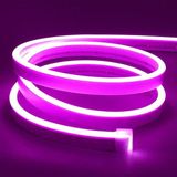 Allians 12V Mor Neon LED Şerit Işık, 5 Metre, Prize Takılmaya Hazır, Esnek Silikonli - Amber