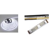 Allians 15 Metre Beyaz Çip Şerit LED ve 21 Amper LED Trafosu Takım - Ahşap - Beyaz