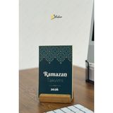 Allians 2026 Ramazan Takvimi, Dualar ve Günün Önemiyle Ahşap Masa Takvimi - Ahşap - Beyaz - Seçenek 1