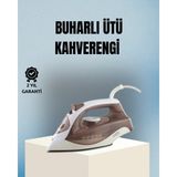 Allians 2200 Watt Buharlı Ütü Kahverengi Seramik Taban ile Kusursuz Kırışıklık Giderici - Açık Bej