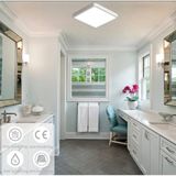 Allians 24W LED Panel Avize, 6500K Buz Beyaz Işık, Modern Tavan Aydınlatma - Seçenek 1 - Ahşap - Beyaz