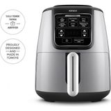 Allians 2'si Bir Arada Konuşan Airfryer, Gri Renk, Hızlı ve Sağlıklı Pişirme - Altın - Gri