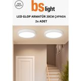 Allians 2X18W LED Panel Sıva Üstü Armatür Beyaz Tavan Aydınlatması - Seçenek 1 - Ahşap - Beyaz