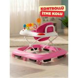 Allians 3 Kademeli Kontrollü Bebek Yürüteç, Oyuncaklı, Güvenli ve Ergonomik - Ahşap - Bej